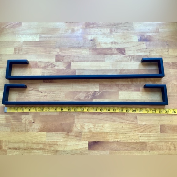 Two Black Metal Towel Bars - Picture 4 of 6